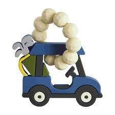 Blue golf cart teether+