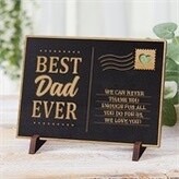 Best Dad Ever Fathers Day Wood Postcard+