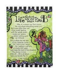 Life is All About How You Handle Plan B Miniature Arts Magnet+