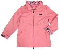 Simply Southern Rain Jacket Pink Scallop Adult Large+