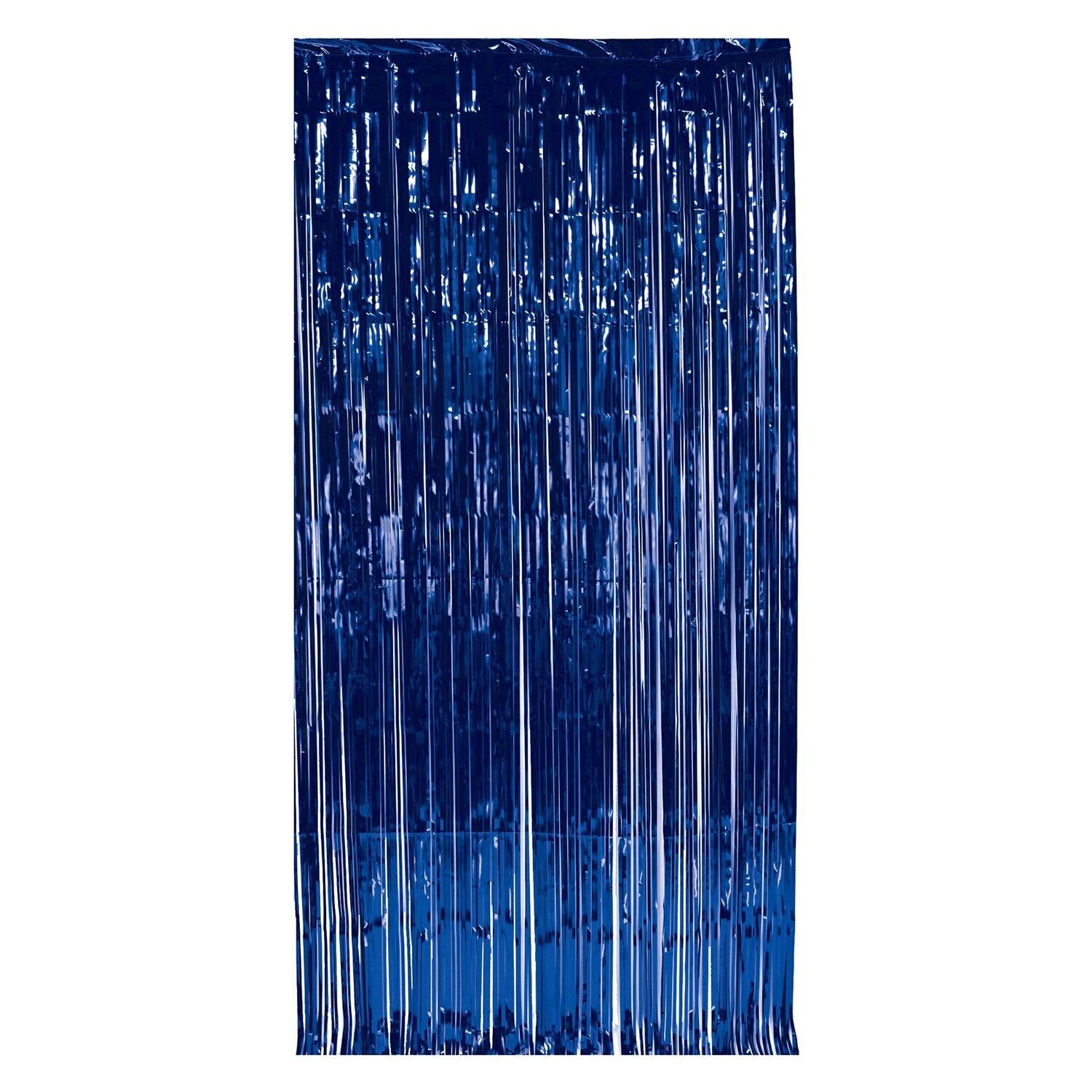Metallic Blue Fringe Curtain 36&quot; wide x 8ft Tall AMZ+