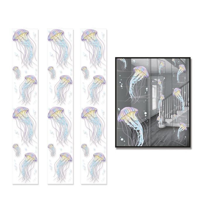 Jellyfish 6ft Party Panels  3pc