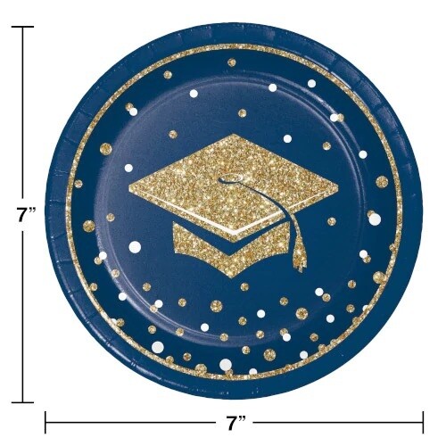 Glittering Grad Navy and Gold small plates+(AMZ)