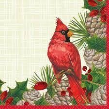Red Cardinal Christmas Napkins 16ct+
