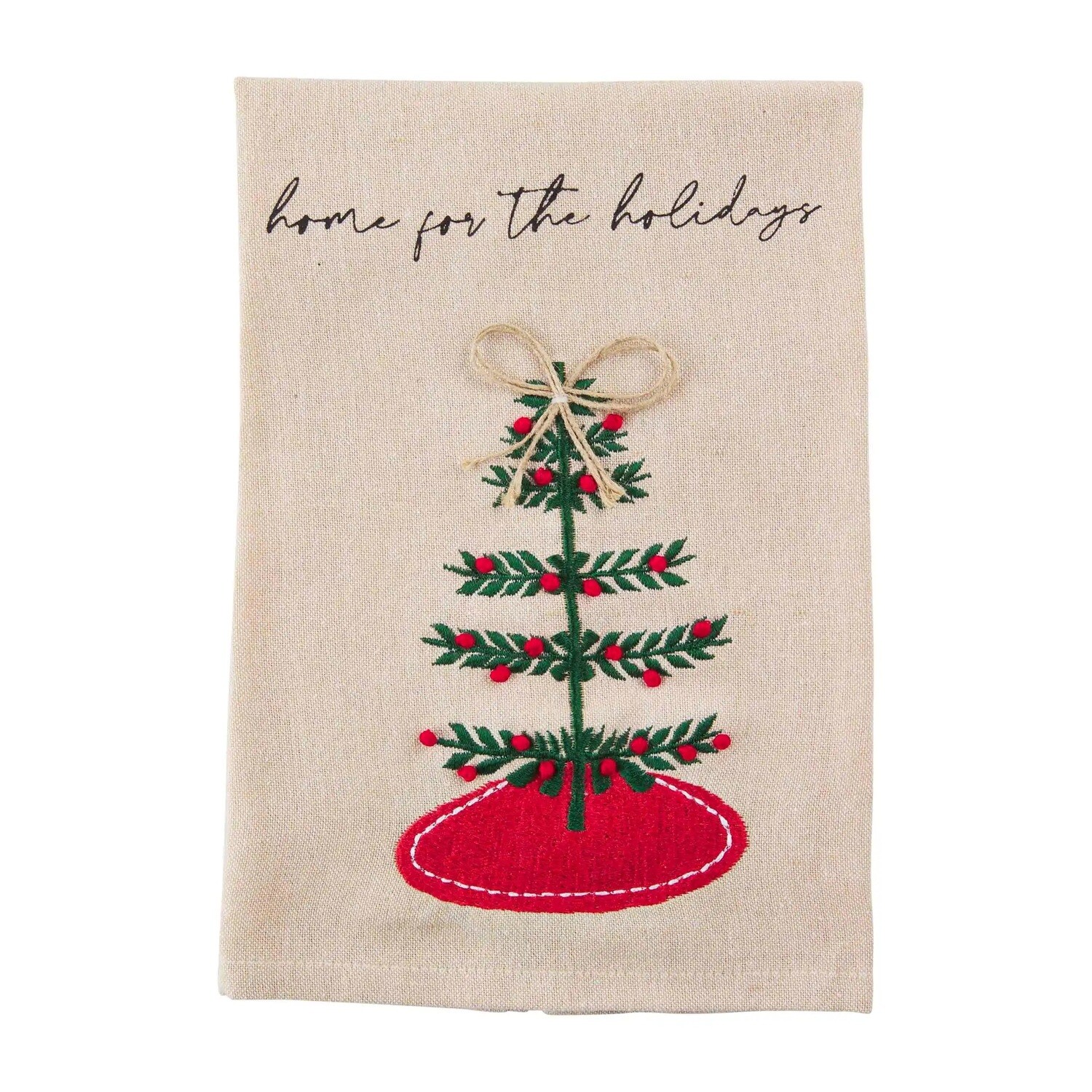 Christmas Tree French Knot Towel+