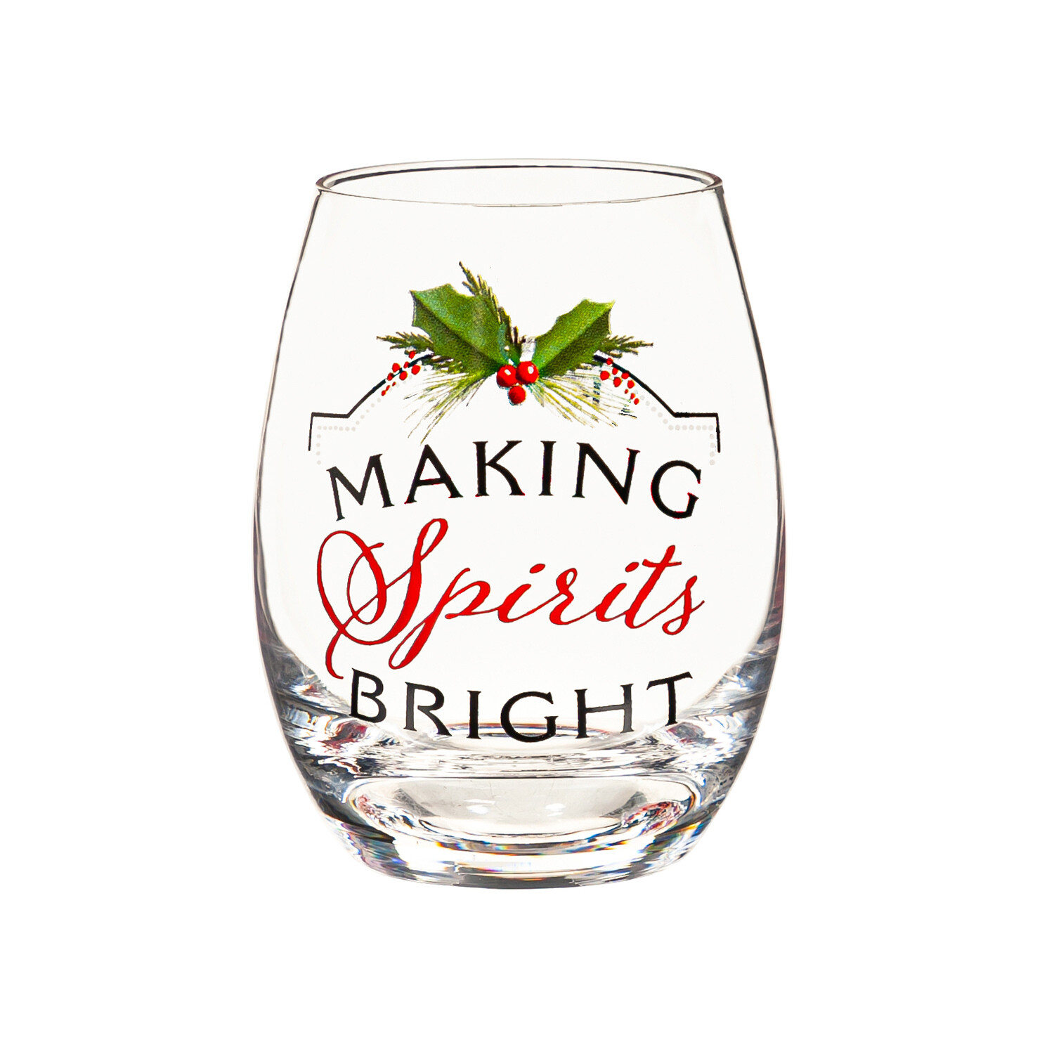 Christmas Joy Stemless Wine Glass w/ box+ (AMZ)