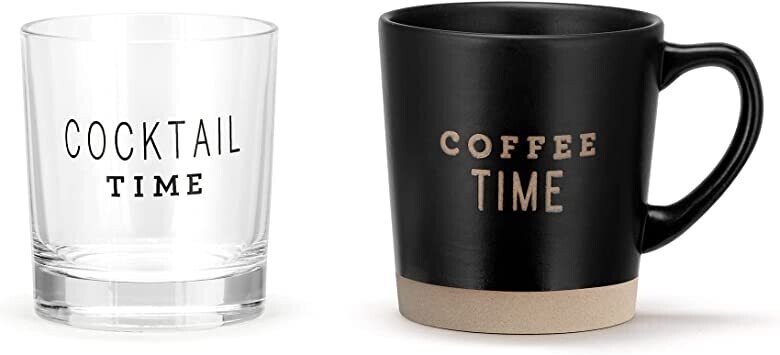 Coffee Time- Mug and Rocks Glass Set AMZ+