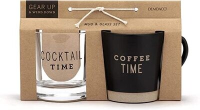 Coffee Time- Mug and Rocks Glass Set AMZ+