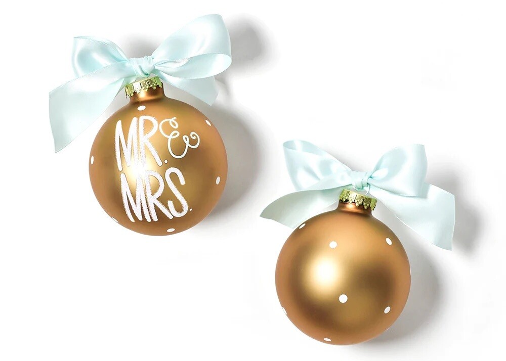 Mr and Mrs. Glass Ornament+