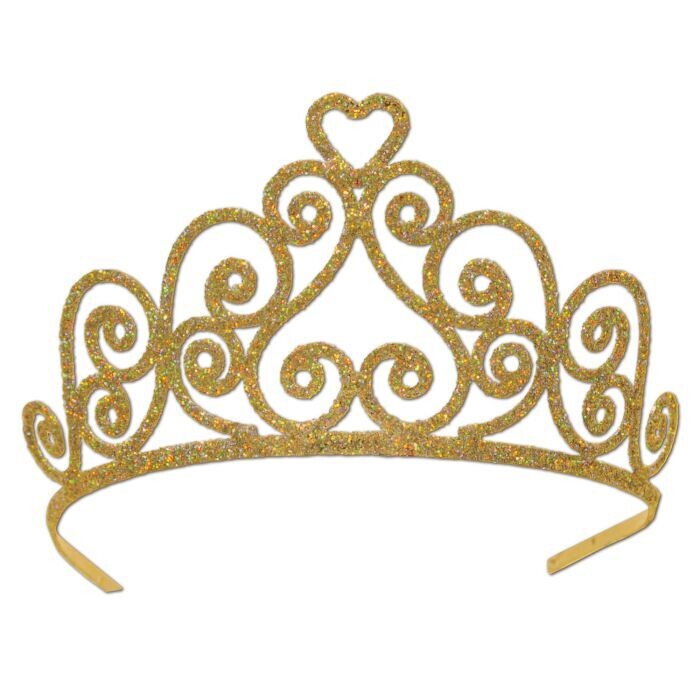 Metal Glitter Tiara Gold+