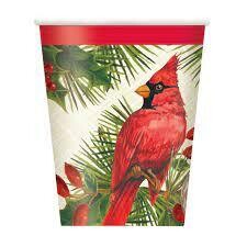 Red Cardinal Christmas Cups 8ct+