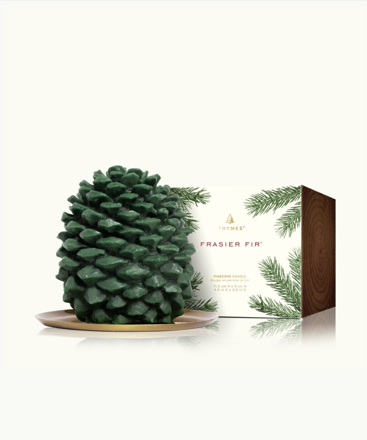 Frasier fir pine cone shape candle +