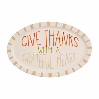 Give Thanks with a Grateful Heart Platter AMZ+