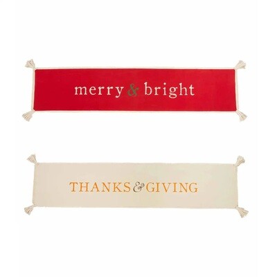 Christmas/Thanksgiving Reversible Table Runner+