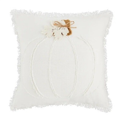 Square White Pumpkin Pillow+