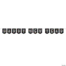 Happy New Year Neon Dots Block Banner 8ft+