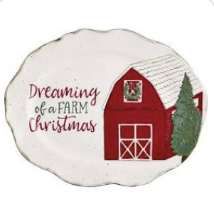 Barn Christmas Platter AMZ+