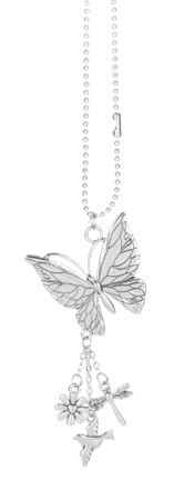 Silver Butterfly Car Charm AMZ+