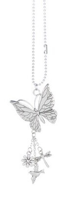 Silver Butterfly Car Charm AMZ+
