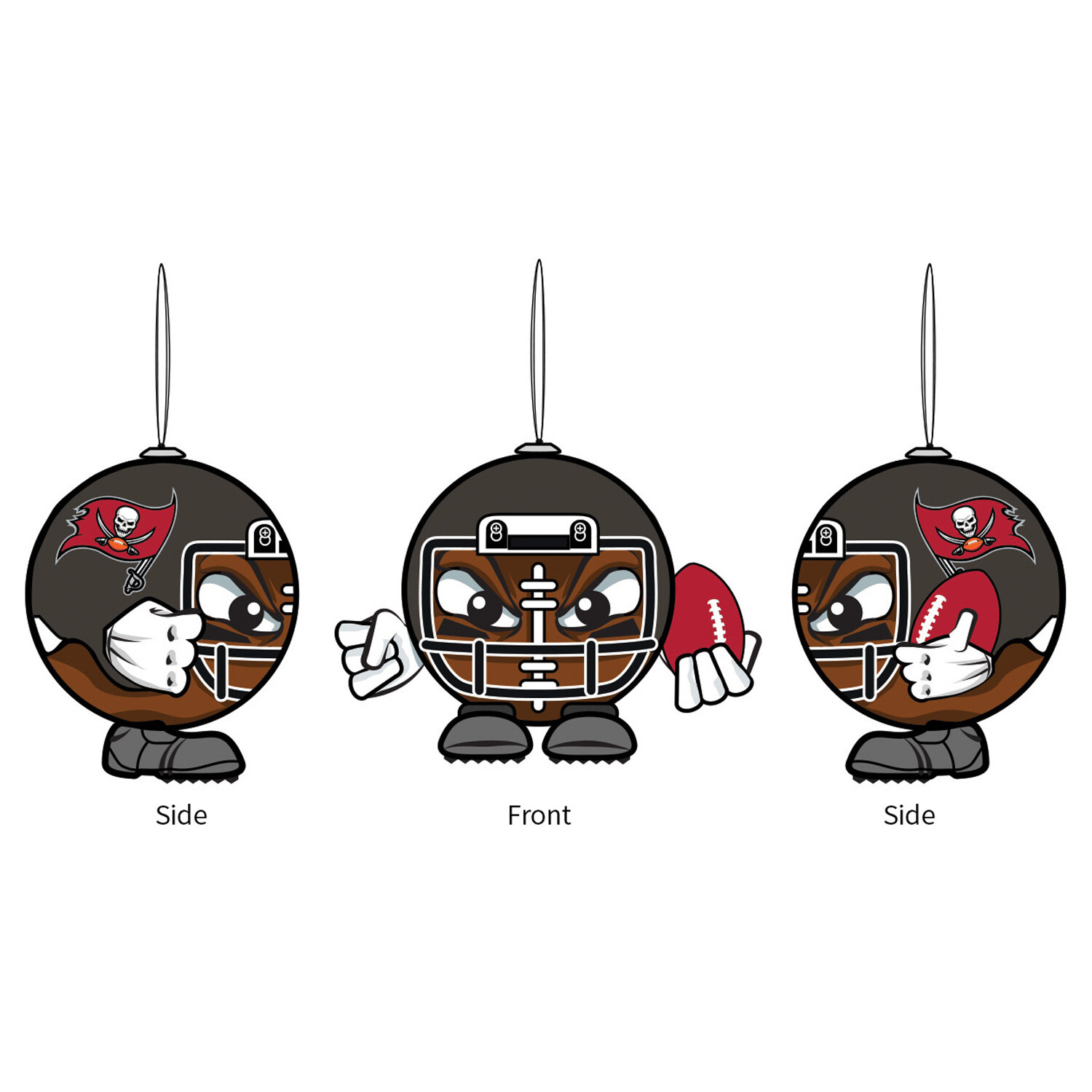 Tampa Bay Buccaneers Football Head Ornament+