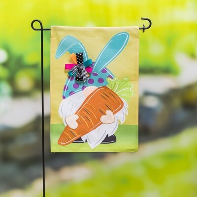 Gnome Easter Bunny Garden Flag+