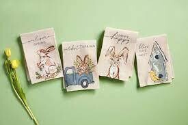 Welcome Painted Spring Hand Towel+ AMZ