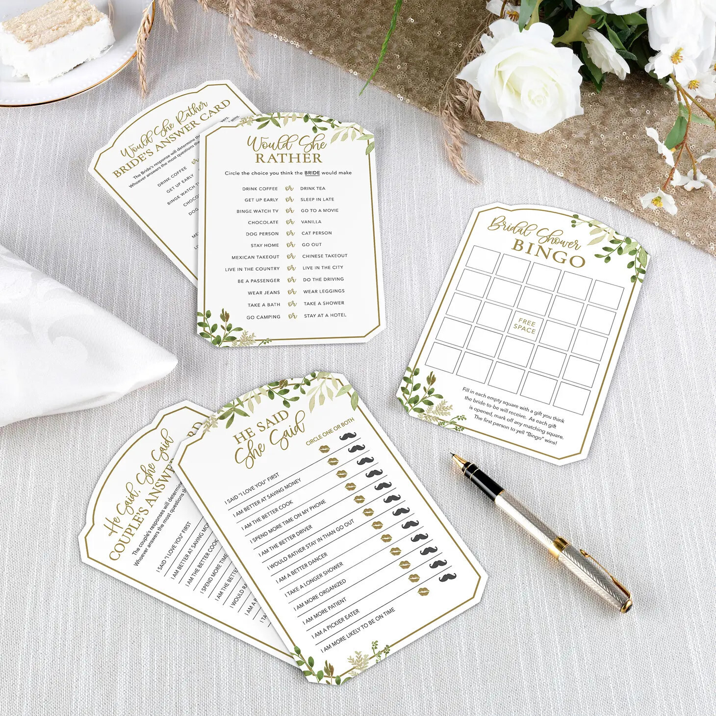 Bridal Shower Games Set of 3+