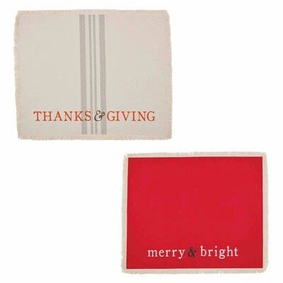 Christmas/Thanksgiving Reversible Placemat AMZ+