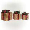 Wood Light Up Gift Boxes with Bow set of 3+