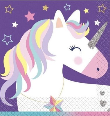 16 stars unicorn lunch napkin +