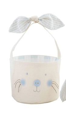 Blue Canvas Bunny Basket-Large+