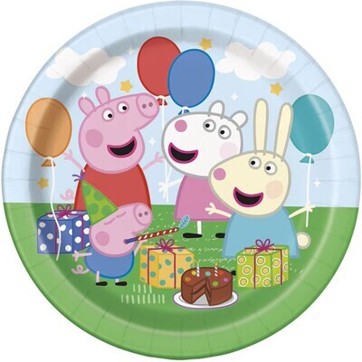 Peppa Pig 7” Dessert Plates 8ct+