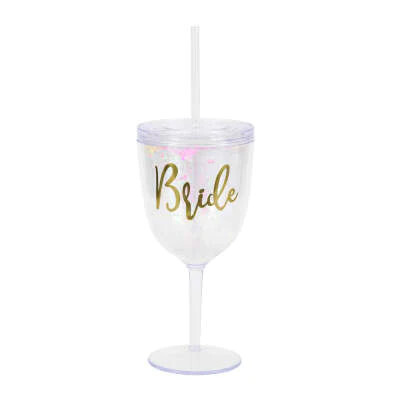 Plastic Glitter Bride Cup+