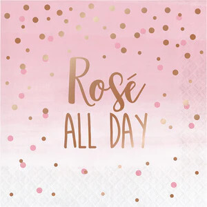 Rose All Day Foil Stamped Lunch Napkin 16ct+