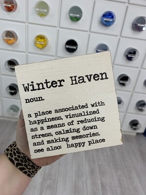 Winter Haven Noun Wood Block+