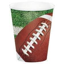 Football Party Cups 8ct +
