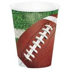 Football Party Cups 8ct AMZ+