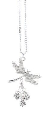 Silver Dragonfly Car Charm AMZ+