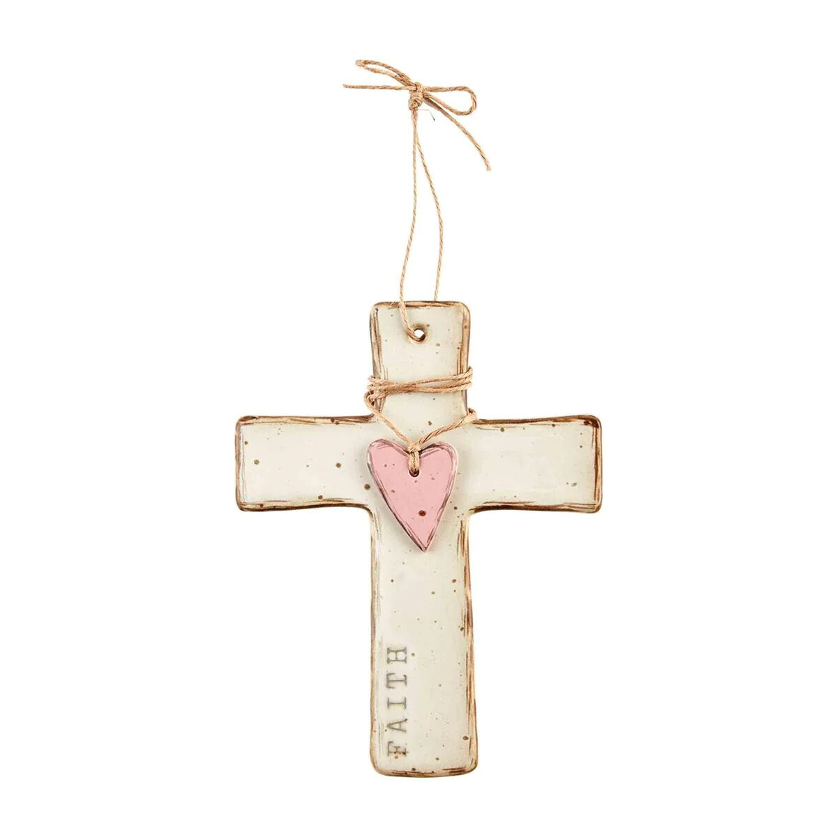 Faith Stoneware Cross+