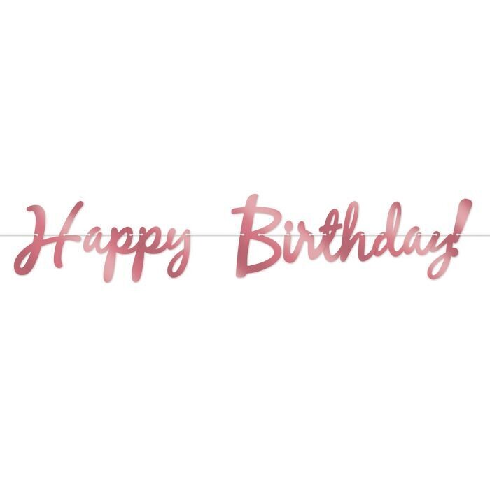 Foil Rose Gold Birthday Banner+