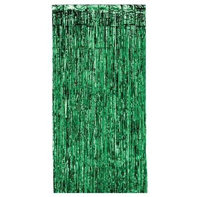 Green Door Fringe Curtain 36&quot; wide x 8 ft tall AMZ+