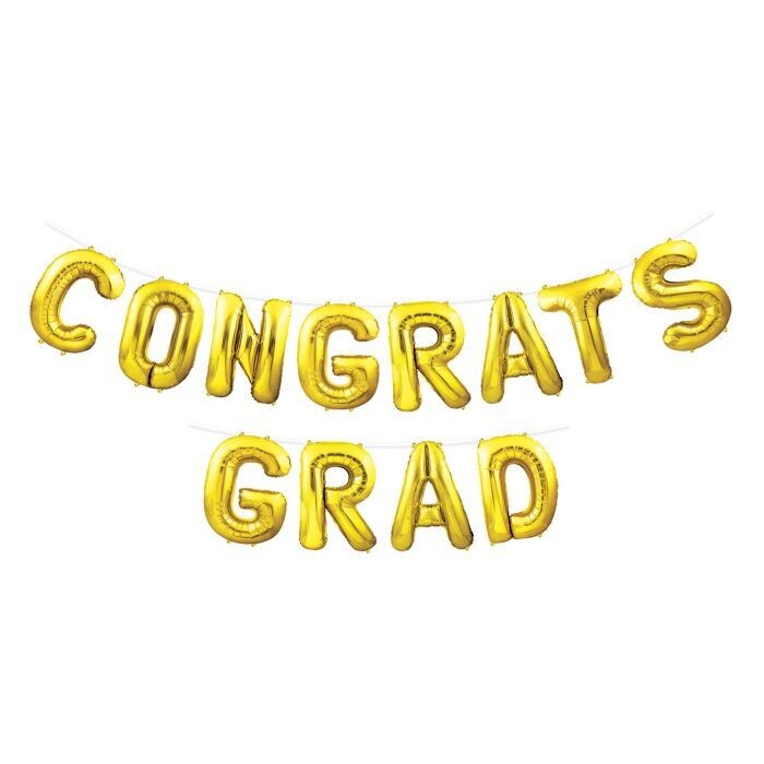 Congrats Grad Balloon Streamer+