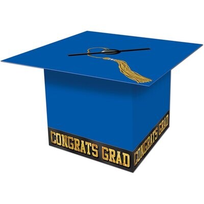 Blue Grad Cap Card Box +