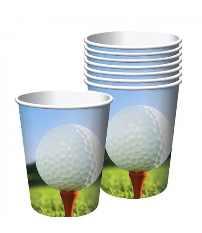 Golf Sports Fanatic 9 oz Paper Cups 8ct+