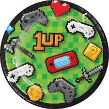 7” Dessert Game On Plates 8ct + AMZ