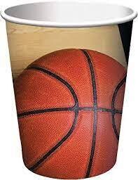 Sports Fanatic Basketball 9oz Paper Cups AMZ+