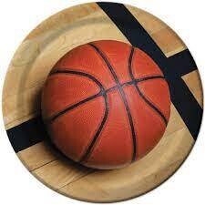 Sports Fanatic Basketball 9” Plate 8ct AMZ+