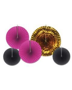 Decorative Fans Assorted Gold and Purple +
