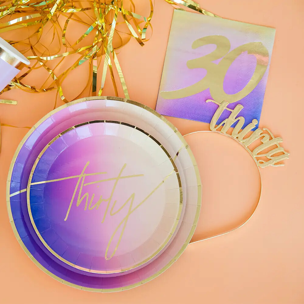 Milestone 30 Ombré Desert Plates 8ct+