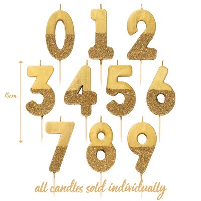Gold Glitter Candle+